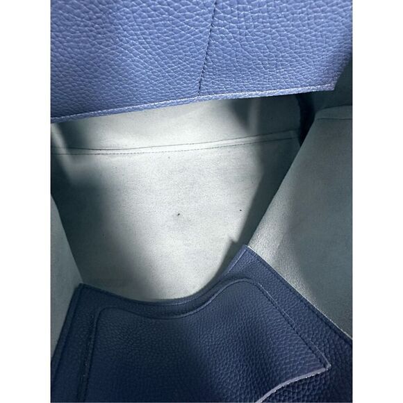 RODAN + FIELDS Blue Leather Purse/Travel Tote Shopper WITH Make-up Bag Pouch - Picture 4 of 16